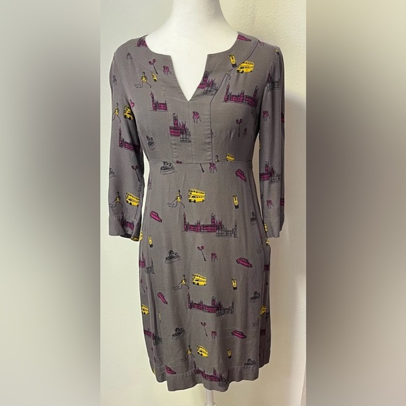 BODEN WO020 Alexandra London
Dress Shift Gray Yellow School Bus
Artsy Size 2 - Picture 2 of 7